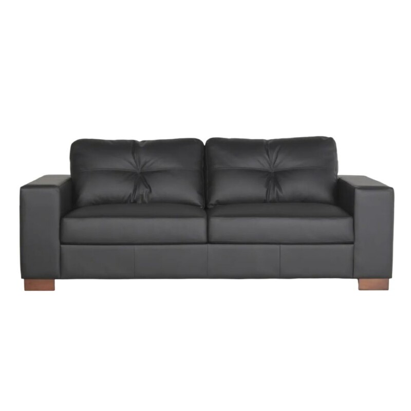 SOFA 100% CUERO - 3 CUERPOS - MODELO DOMINI - NEGRO SOFA 100% CUERO - 3 CUERPOS - MODELO DOMINI - NEGRO