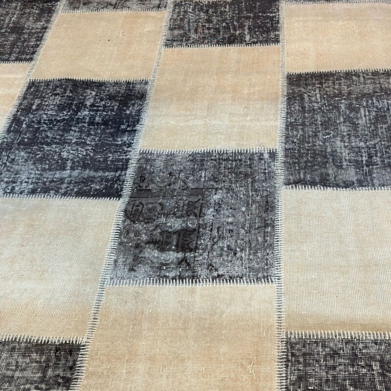 Alfombra patchwork beige y gris 2,58x1,80 Alfombra patchwork beige y gris 2,58x1,80