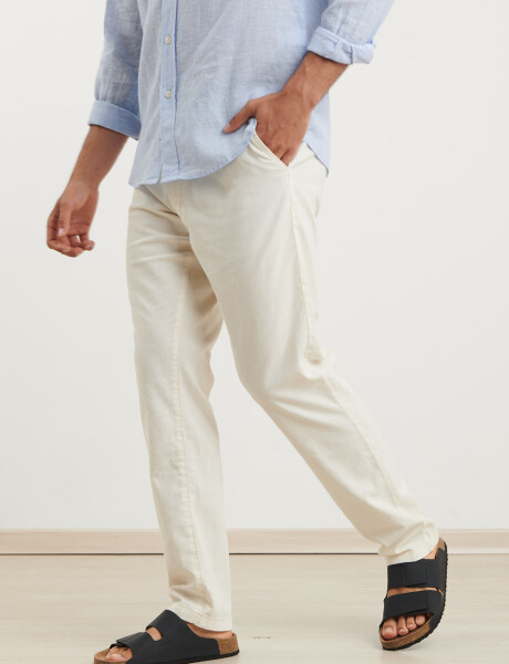 080677 PANTALON DE LINO HARRY Natural