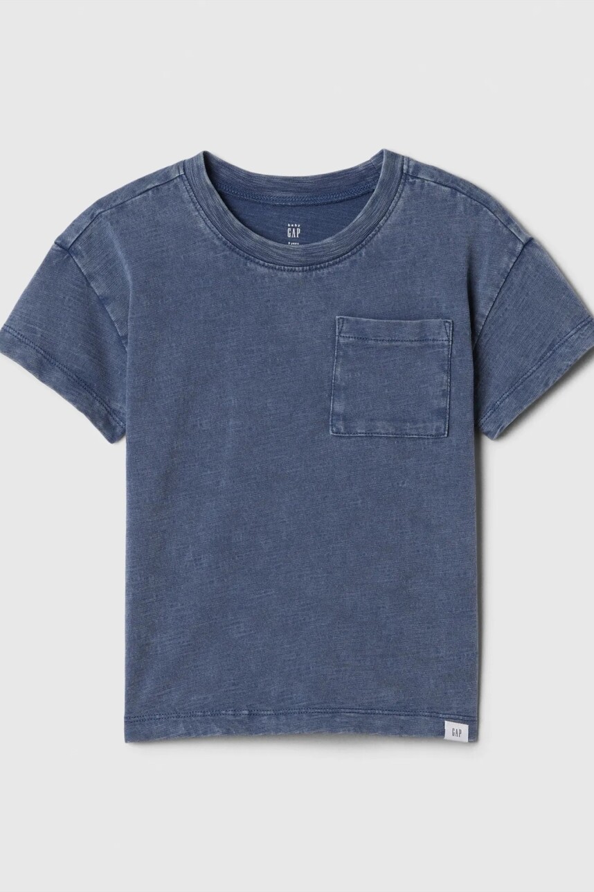 Remera Con Bolsillo Toddler Niño Pangea Blue