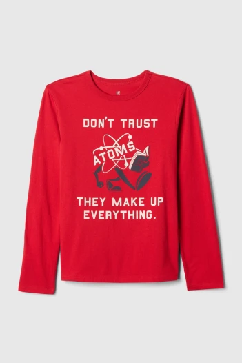 Remera Gráfico Manga Larga Niño Modern Red