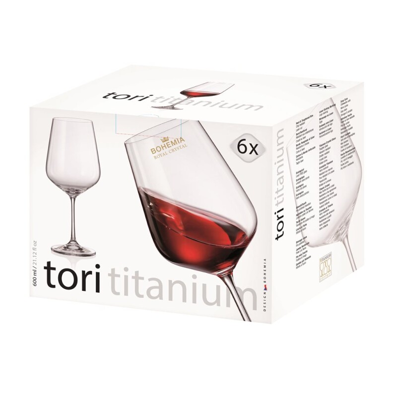 SET 6 COPA VINO 600ML TORI TITANIUM BOHEMIA SET 6 COPA VINO 600ML TORI TITANIUM BOHEMIA