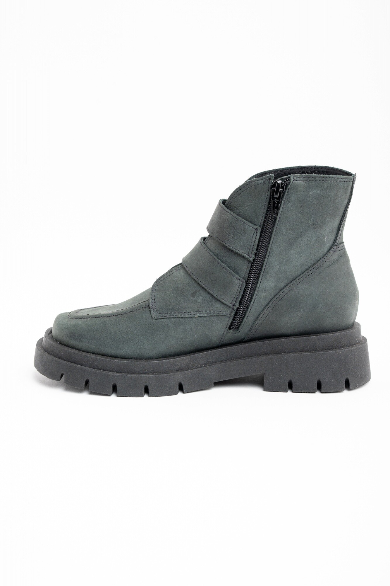 Bota Cuero Hebillas - Negro — Lemon