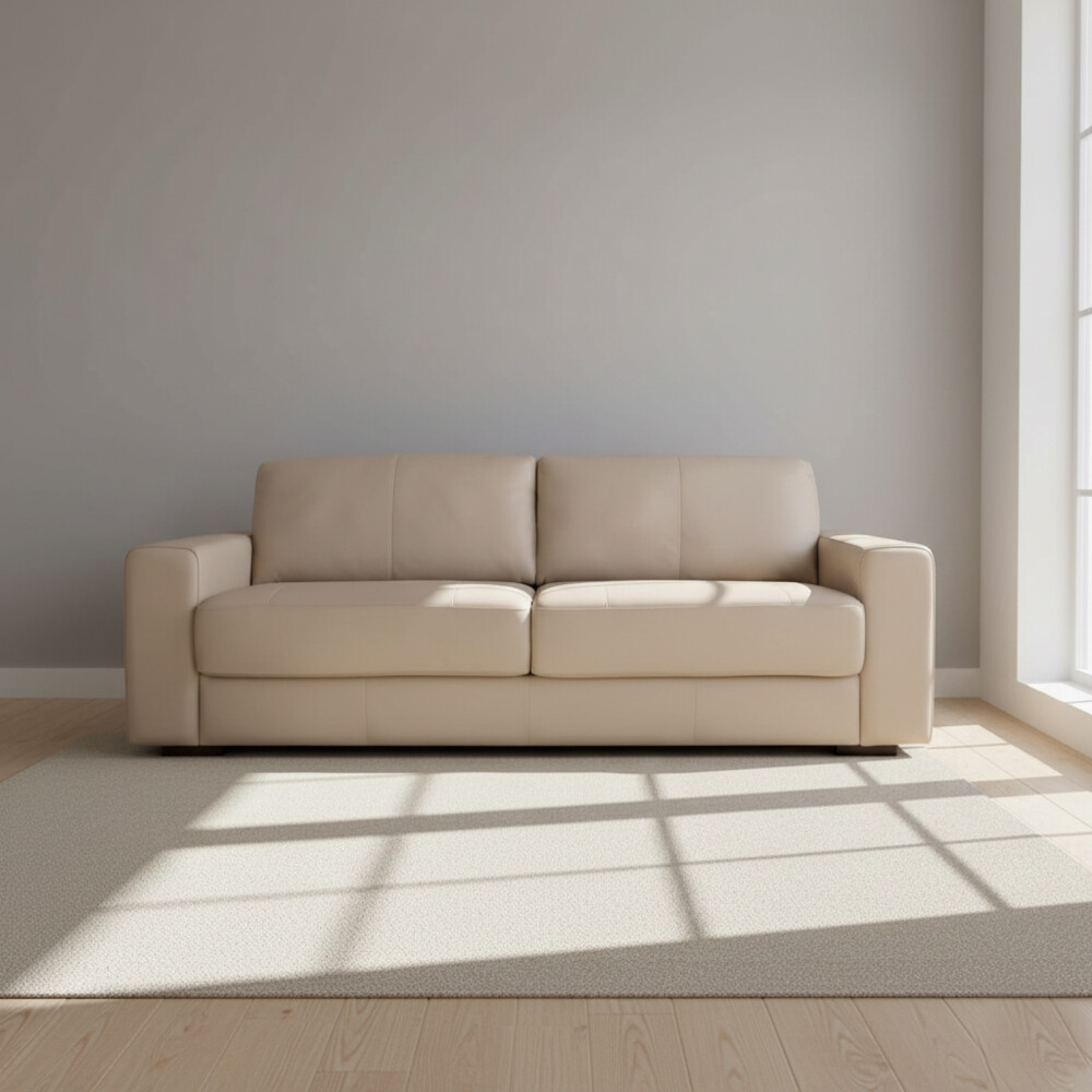 SILLÓN 3 CUERPOS CUERO-100-NATURAL MARRON TEXAS AVELLANA