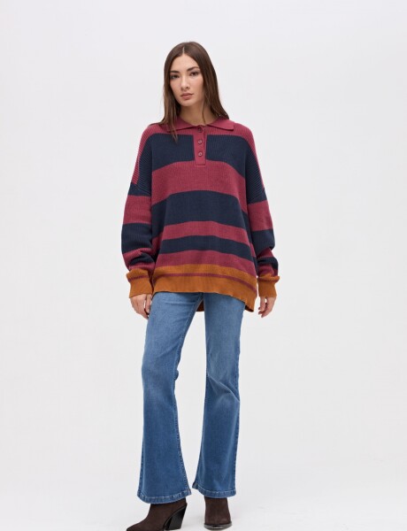 Buzo punto Pemma Burugundy