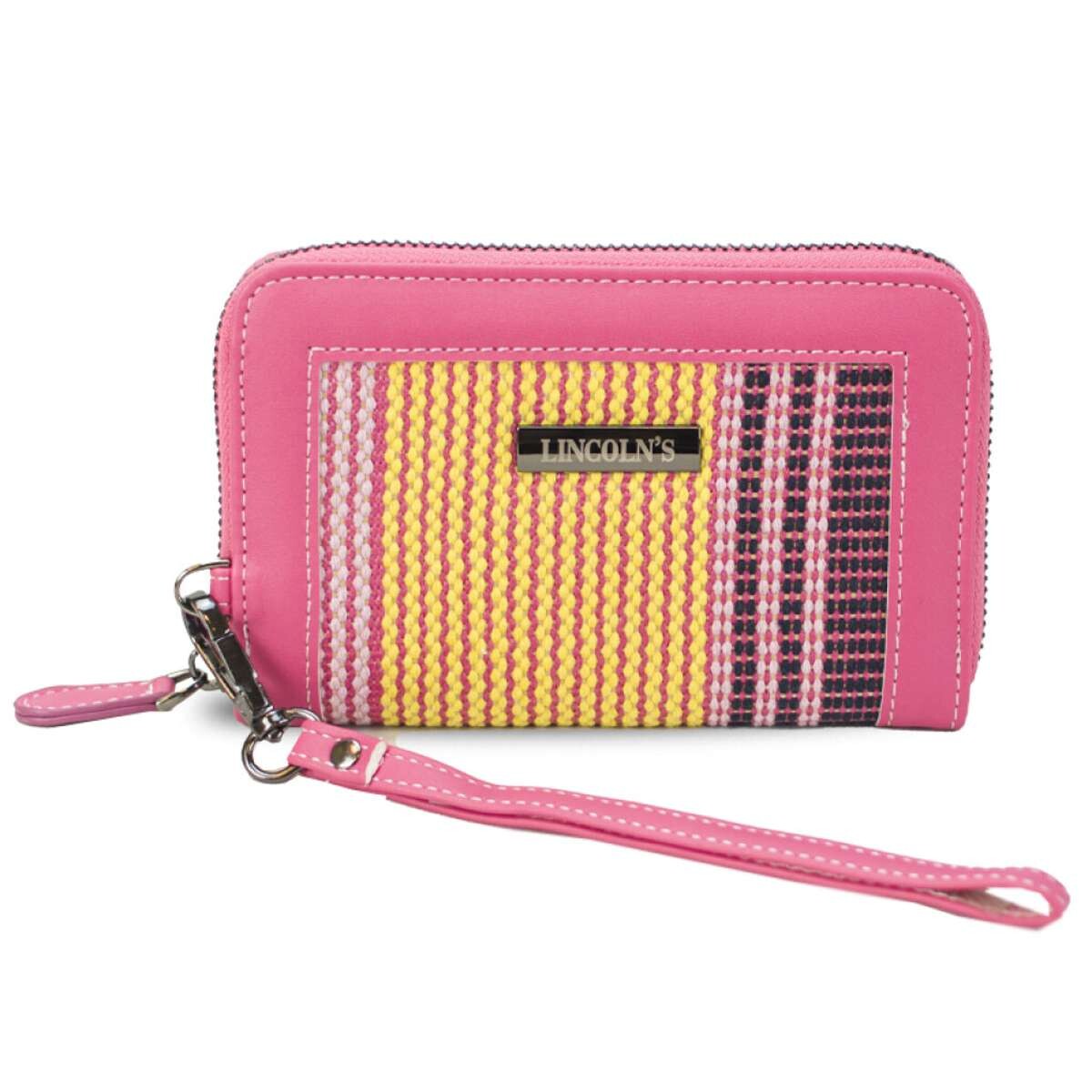 Billetera Lorenza - Telar Rayado Grueso C/Fucsia 