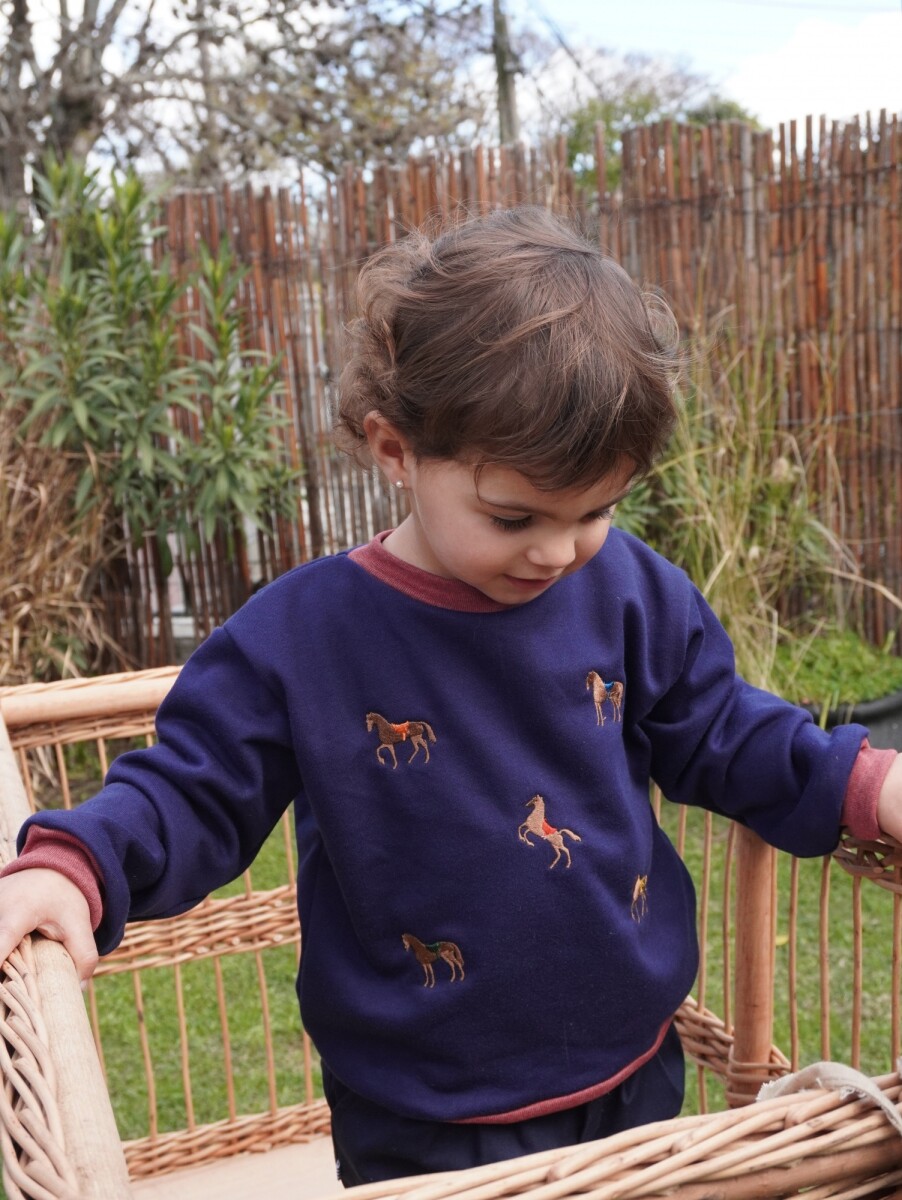 Mini Horsy Sweater - Azul Marino 