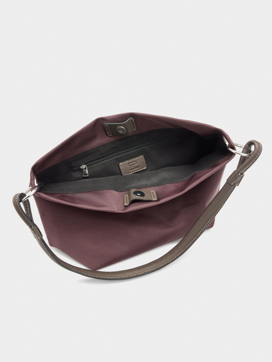 Bolso De Hombro De Nylon burdeos