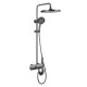 GRIFERIA BARRAl DUCHA CON TRANSFERENCIA GUN METAL GRAFITO-GUNMETAL