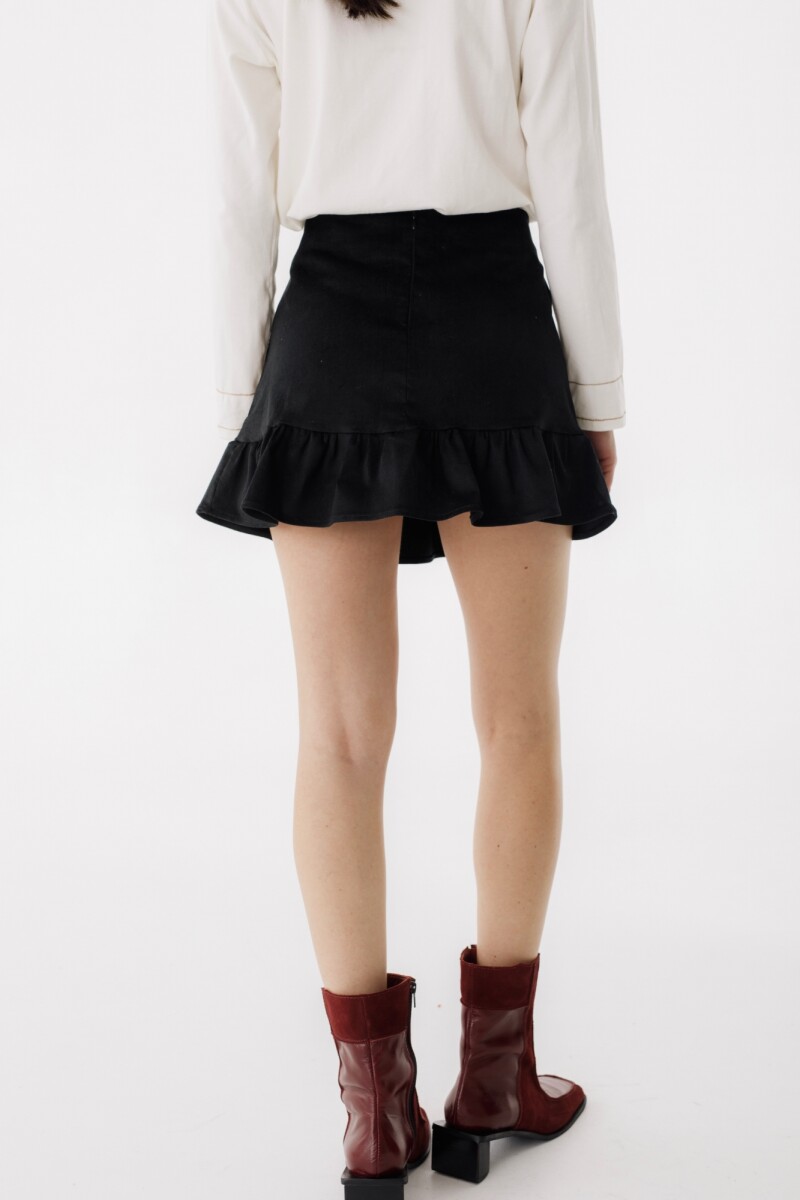 Falda Ula Corderoy Negro