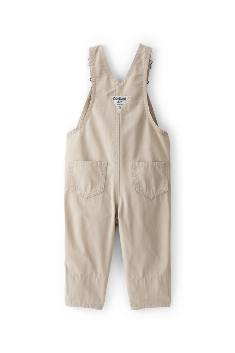 Enterito de lona liviana, khaki, con forro floral Sin color