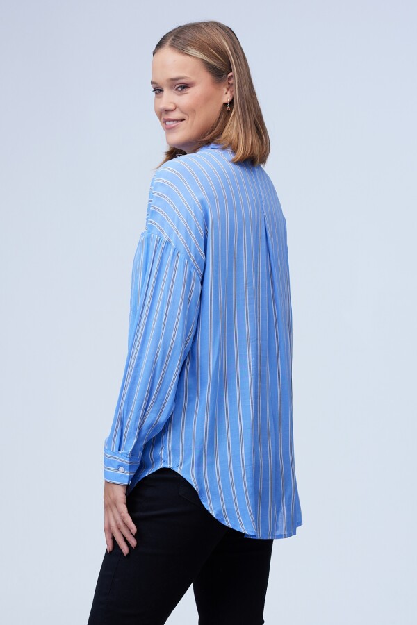 Camisa Lineas AZUL/MULTI