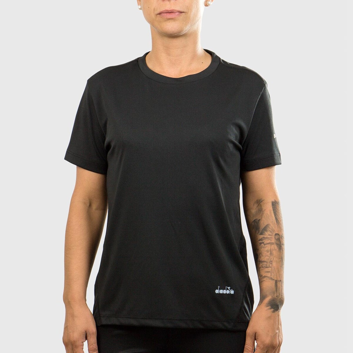 Diadora Dama Sport T-shirt Ladies Dry Fit-black - Negro 