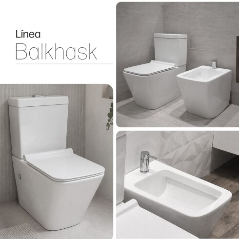 JUEGO DE INODORO CON TAPA, MOCHILA Y BIDET BALKHASK AQUALIA 000