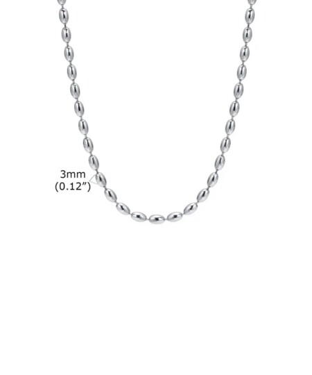 COLLAR BOLI 3 MM SILVER