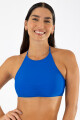 Top halter liso Azul vibrante