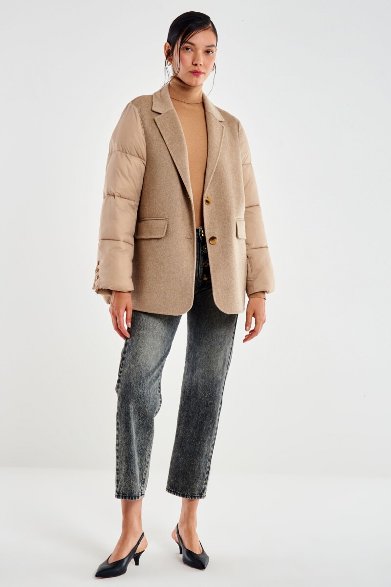 CHAQUETA COMBINADA Beige