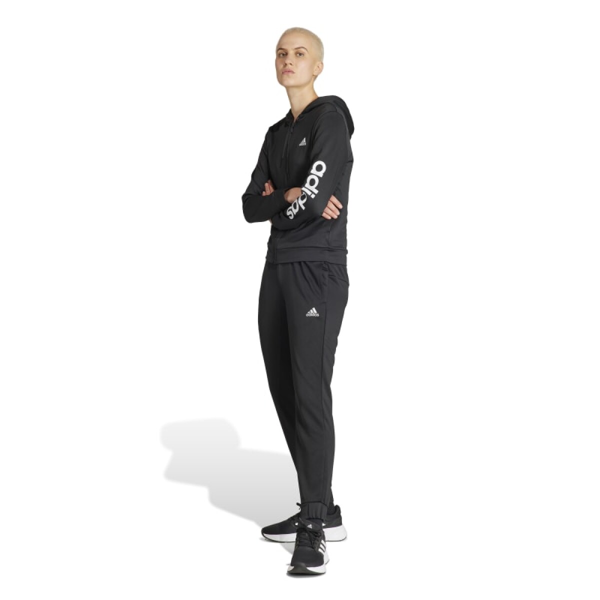 Conjunto Adidas Linear de Mujer - HZ2258 - Negro-blanco 