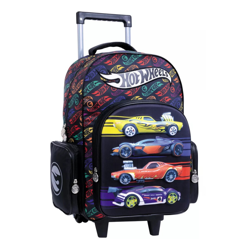 Mochila escolar Kinderland Hot Wheels 75119 color negro diseño estampado 18L Mochila escolar Kinderland Hot Wheels 75119 color negro diseño estampado 18L