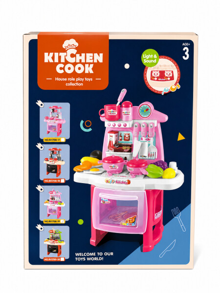 COCINITA CON ALIMENTOS ROSADO