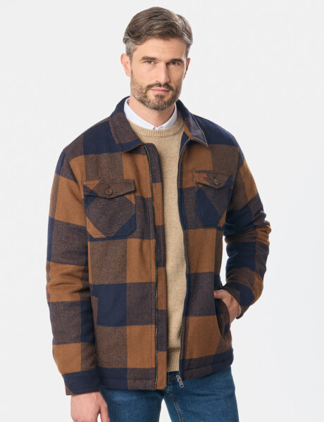 CAMPERA DE ABRIGO DE PAÑO Azul
