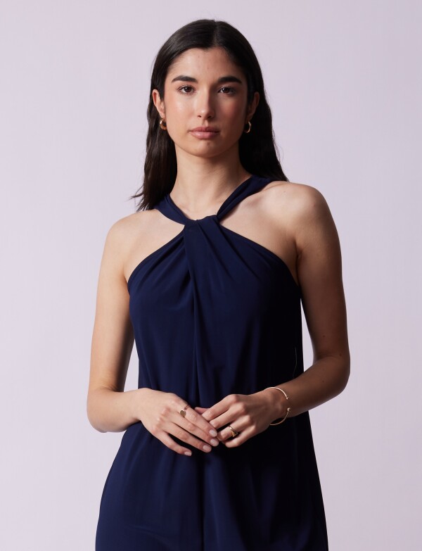 Vestido Noche Cruzado AZUL