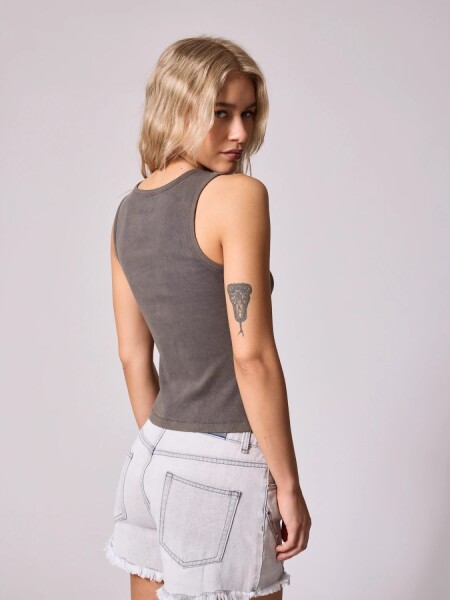 MUSCULOSA DIXIE SELENE GRIS TOPO