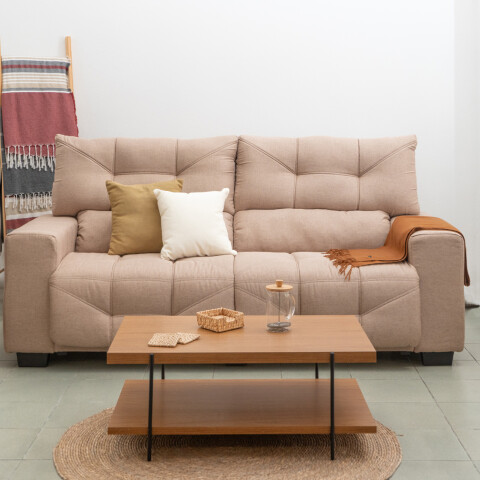 HELLEN- SOFA 2 CUERPOS LE MANS TELA MARRON CLARO HELLEN- SOFA 2 CUERPOS LE MANS TELA MARRON CLARO