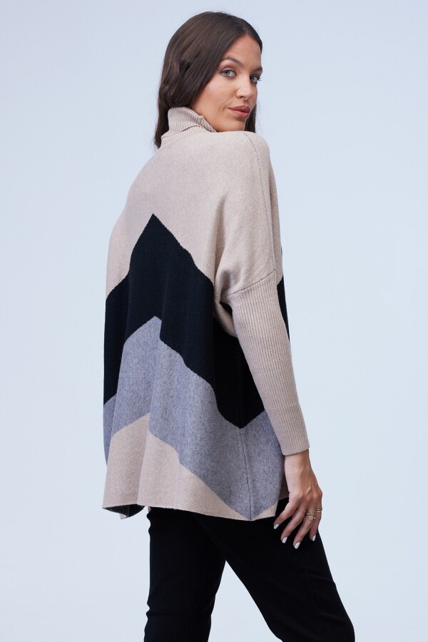 Polera Oversize MULTI/BEIGE