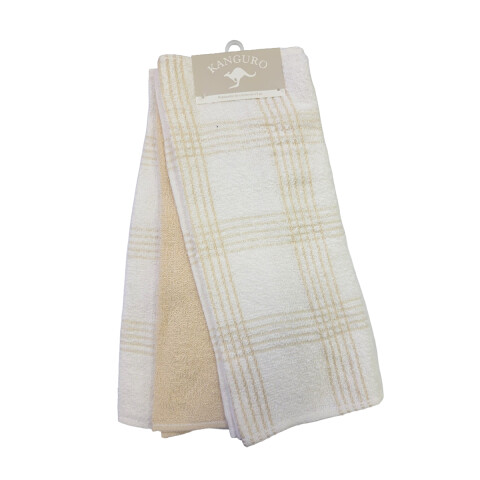 Pack x 3 Repasadores Kanguro 32 x 56 cm BEIGE