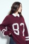 SWEATER VARSY Bordó Merlot