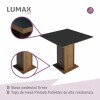 Juego de comedor Mesa de madera + 4 Sillas Negro