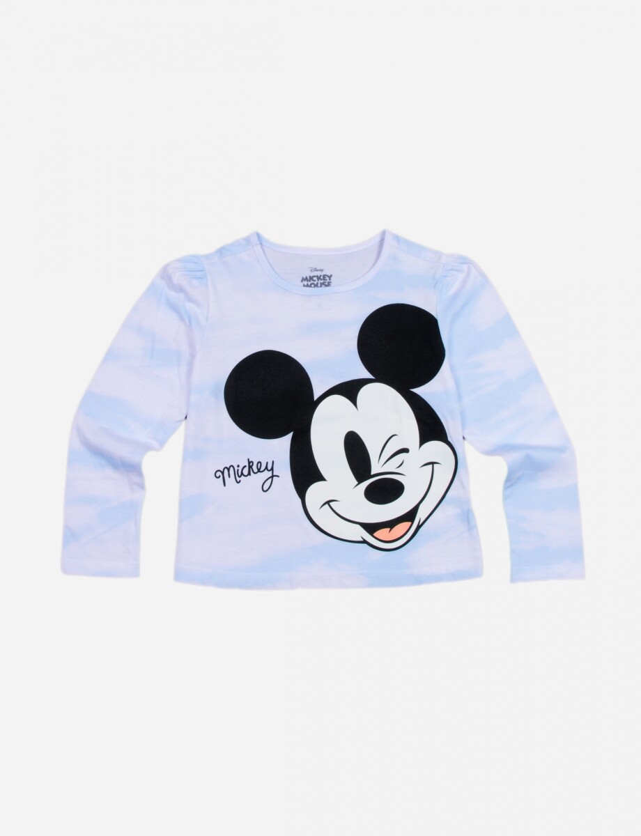 Camiseta niña Mickey - CELESTE 