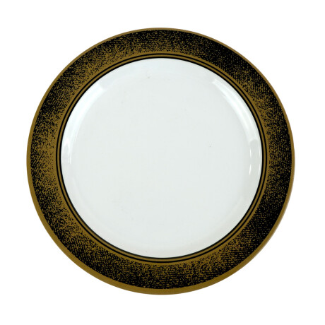PLATO LLANO MELAMINA LINEA DORADA 25X1.7CM 120GR PLATO LLANO MELAMINA LINEA DORADA 25X1.7CM 120GR