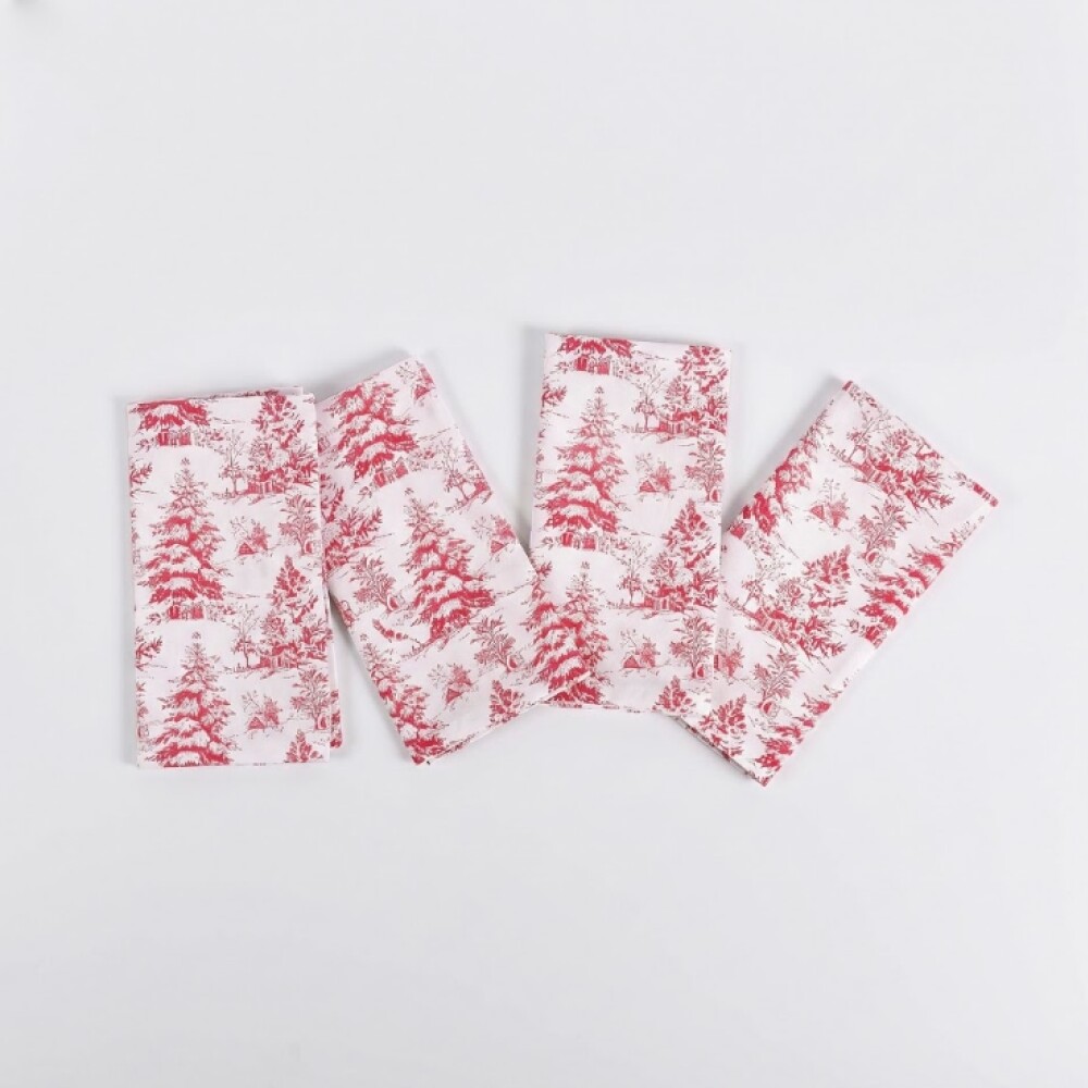Set X4 Servilletas 45 x 45cm. Navidad 2026 Bosque De Regalos