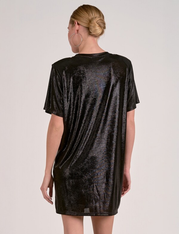 Vestido Satinado Nudo NEGRO