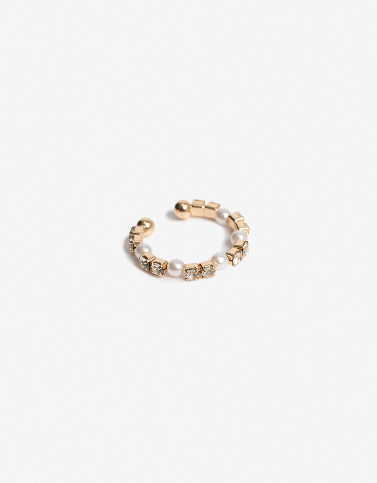 Anillos Chicos Perla Anillo Strass & Perla - Dorado