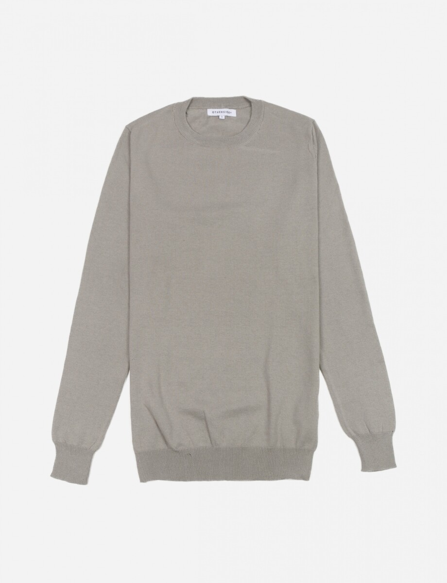 Sweater escote a la base - Gris 