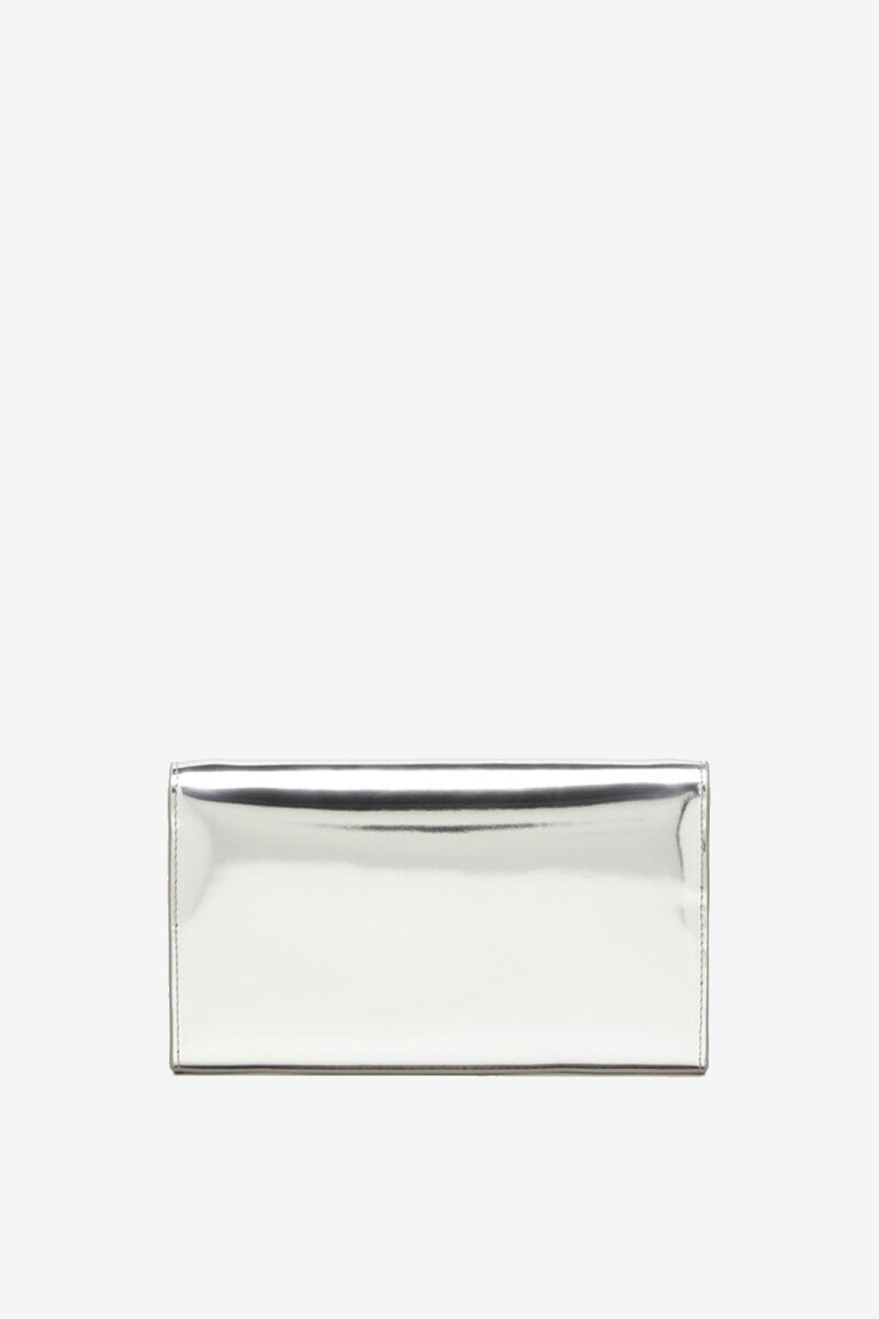 BILLETERA / MINIBOLSO 1DR CUER Plata