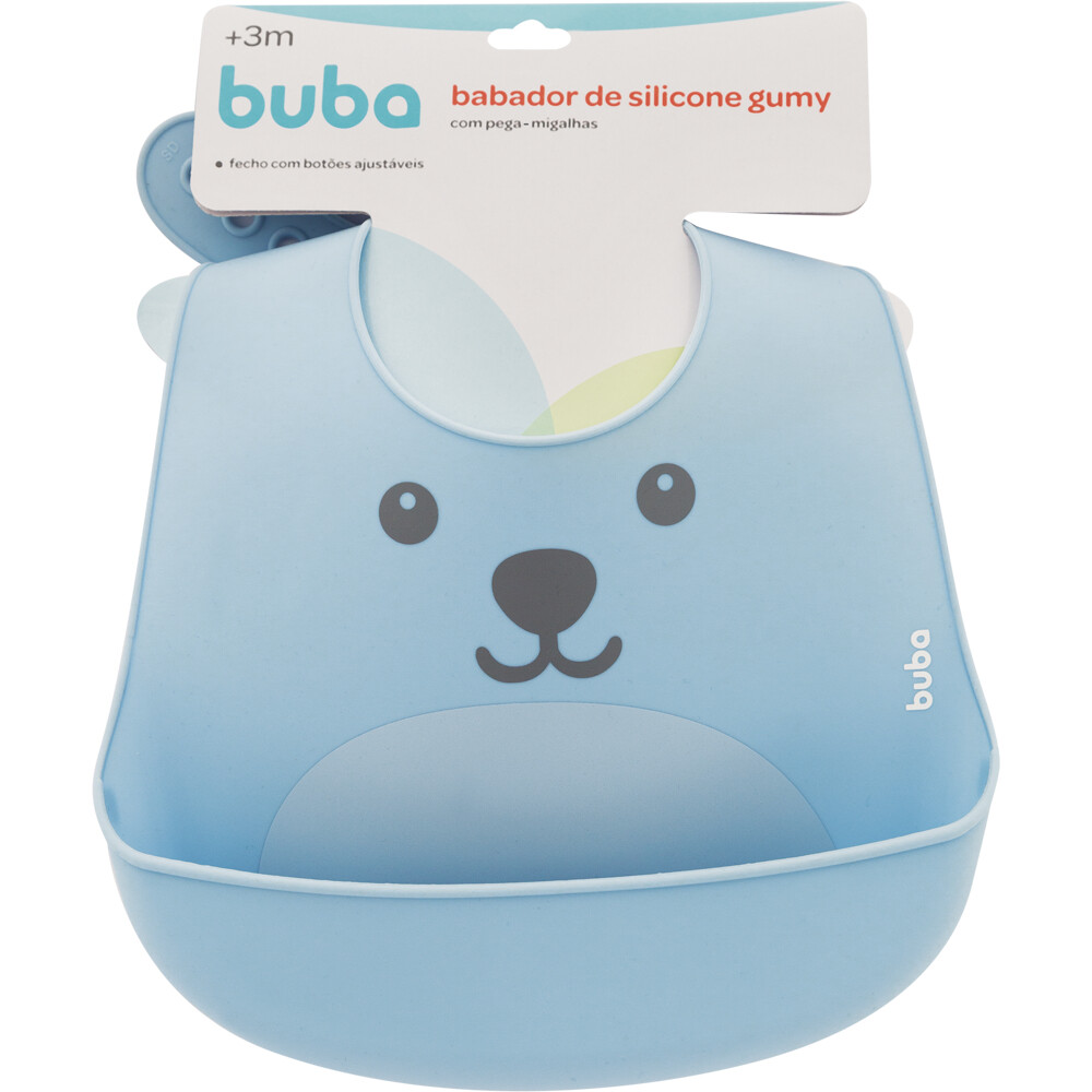 Babero silicona BUBA carita celeste