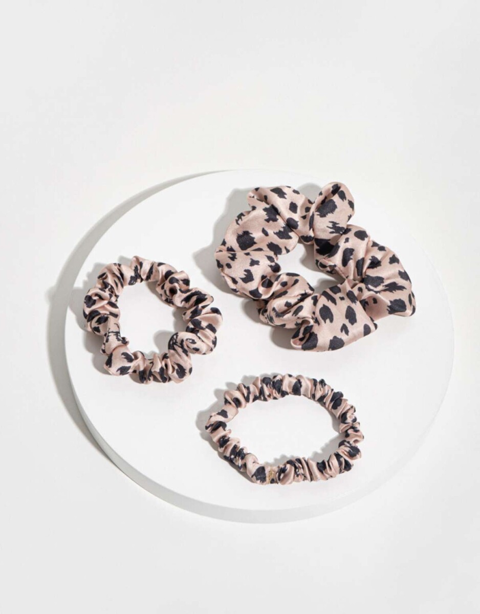 Set De 3 Skunzies De Diferentes Tamaños - Estampado animal print 