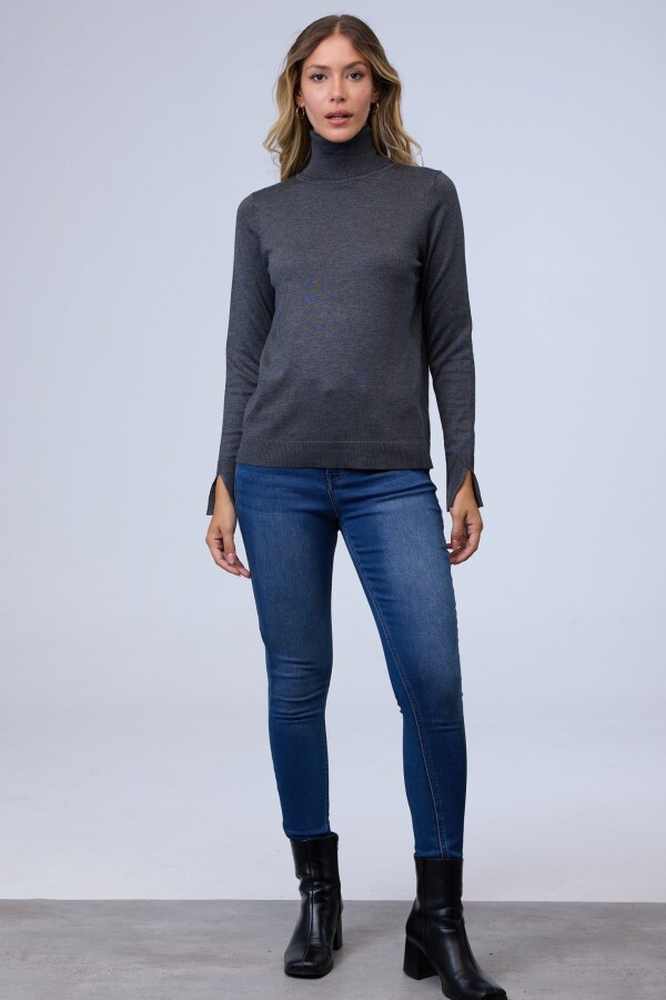 Polera Basica GRIS OSCURO