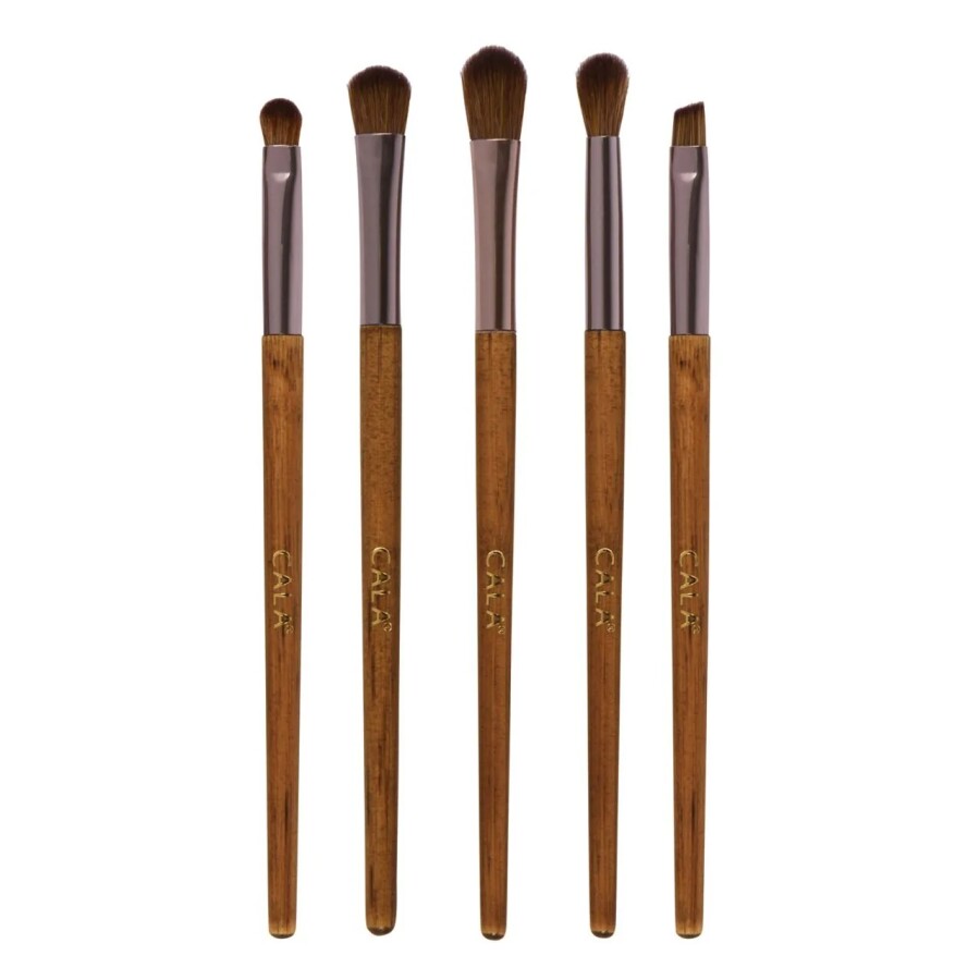 Set de Brochas de Maquillaje para Ojos de Bambú Set de Brochas de Maquillaje para Ojos de Bambú