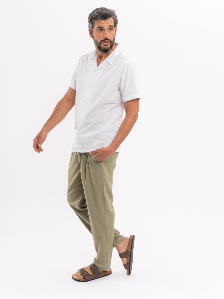 Camisa m/c damero - blanco 