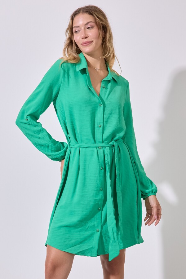 Vestido Botones VERDE