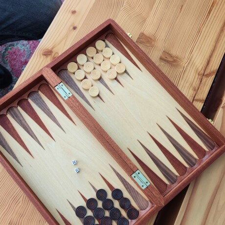 Juego Ajedrez Y Backgammon En Madera Premium Unica