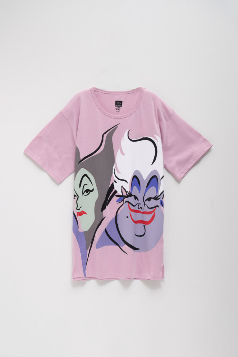 Camiseta manga corta estampada - Ursula Disney- Lila 