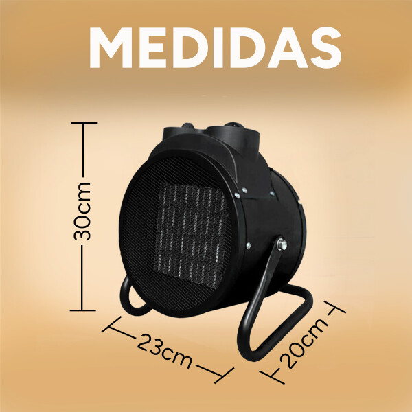 Caloventilador Cañon 2000W Eléctrico Potente 3 Modos Estufa Variante Color Negro