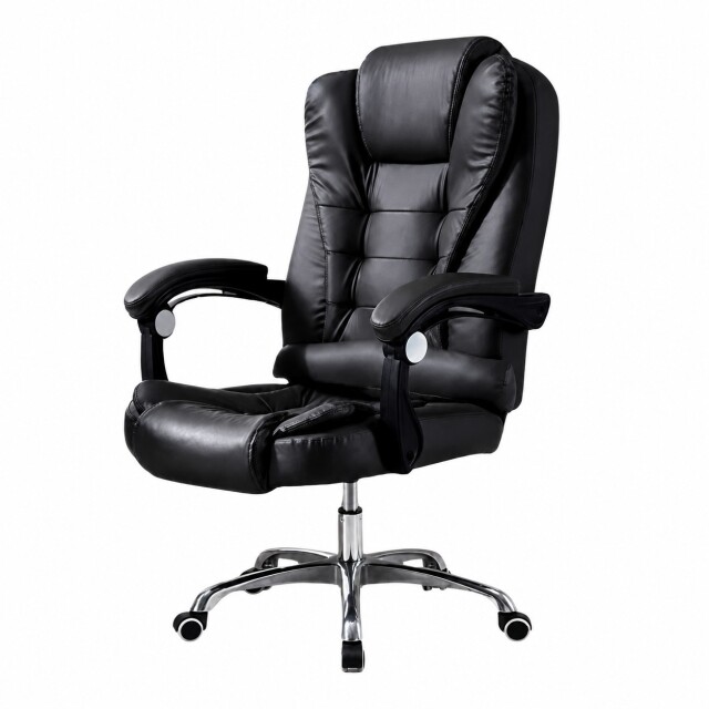 SILLA DE ESCRITORIO CON MASAJEADOR EJECUTIVA CORPORATIVA ERGONÓMICA NEGRO