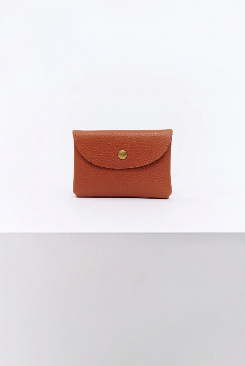 MONEDERO CUERO - CAMEL 